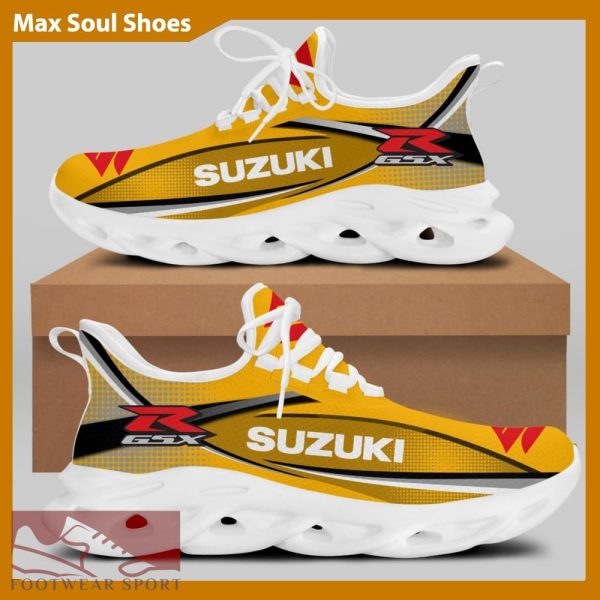 SUZUKI RACING Racing Car Running Sneakers Urban Max Soul Shoes For Men And Women - SUZUKI RACING Chunky Sneakers White Black Max Soul Shoes For Men And Women Photo 2