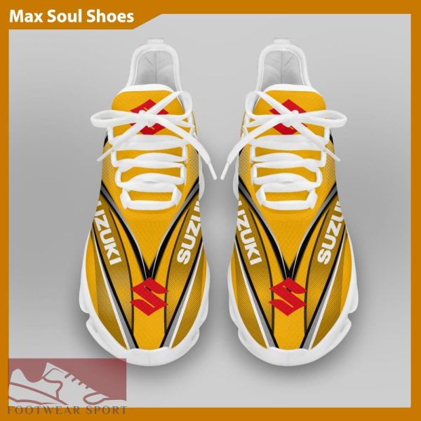 SUZUKI RACING Racing Car Running Sneakers Urban Max Soul Shoes For Men And Women - SUZUKI RACING Chunky Sneakers White Black Max Soul Shoes For Men And Women Photo 3