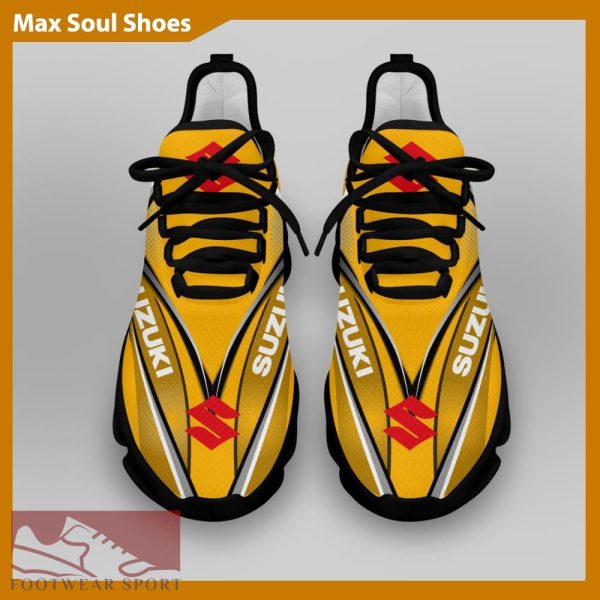 SUZUKI RACING Racing Car Running Sneakers Urban Max Soul Shoes For Men And Women - SUZUKI RACING Chunky Sneakers White Black Max Soul Shoes For Men And Women Photo 4
