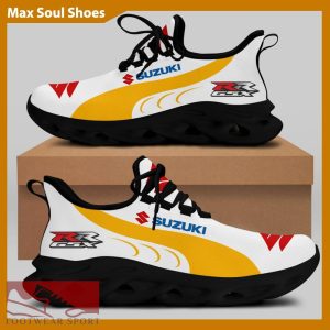 SUZUKI RACING Racing Car Running Sneakers Versatile Max Soul Shoes For Men And Women - SUZUKI RACING Chunky Sneakers White Black Max Soul Shoes For Men And Women Photo 2