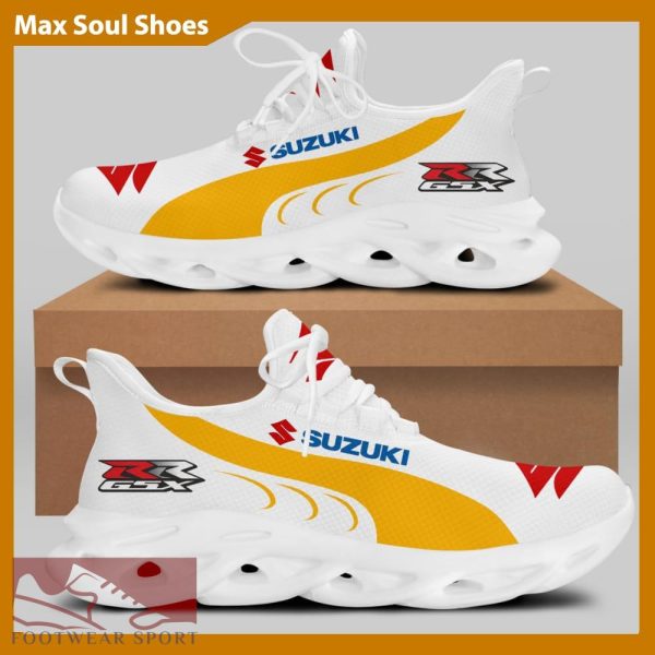 SUZUKI RACING Racing Car Running Sneakers Versatile Max Soul Shoes For Men And Women - SUZUKI RACING Chunky Sneakers White Black Max Soul Shoes For Men And Women Photo 1