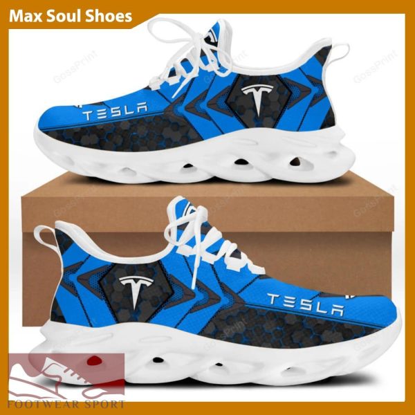 TESLA Racing Car Running Sneakers Identifier Max Soul Shoes For Men And Women - TESLA Chunky Sneakers White Black Max Soul Shoes For Men And Women Photo 2