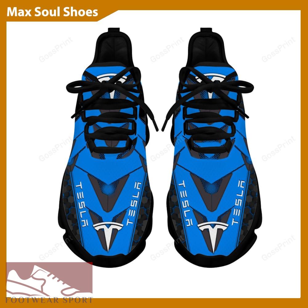TESLA Racing Car Running Sneakers Identifier Max Soul Shoes For Men And Women - TESLA Chunky Sneakers White Black Max Soul Shoes For Men And Women Photo 3