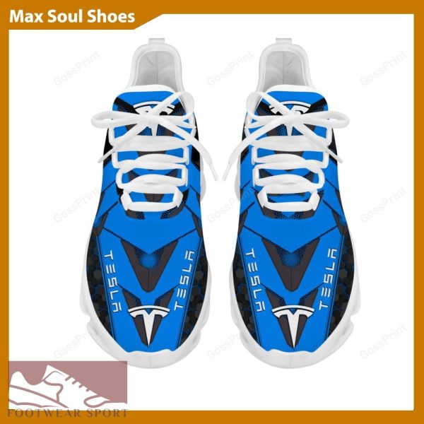 TESLA Racing Car Running Sneakers Identifier Max Soul Shoes For Men And Women - TESLA Chunky Sneakers White Black Max Soul Shoes For Men And Women Photo 4