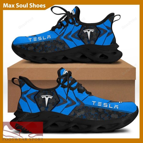 TESLA Racing Car Running Sneakers Identifier Max Soul Shoes For Men And Women - TESLA Chunky Sneakers White Black Max Soul Shoes For Men And Women Photo 1