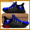 TESLA Racing Car Running Sneakers Imprint Max Soul Shoes For Men And Women - TESLA Chunky Sneakers White Black Max Soul Shoes For Men And Women Photo 1