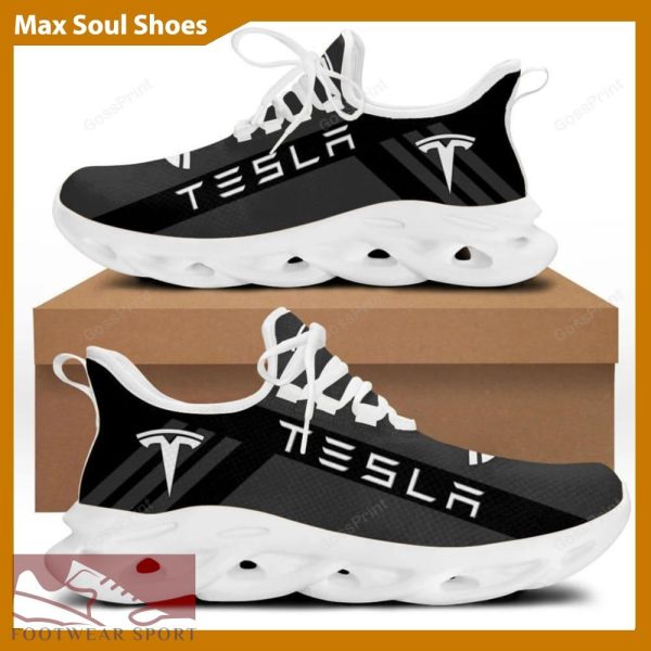TESLA Racing Car Running Sneakers Recognition Max Soul Shoes For Men And Women - TESLA Chunky Sneakers White Black Max Soul Shoes For Men And Women Photo 2