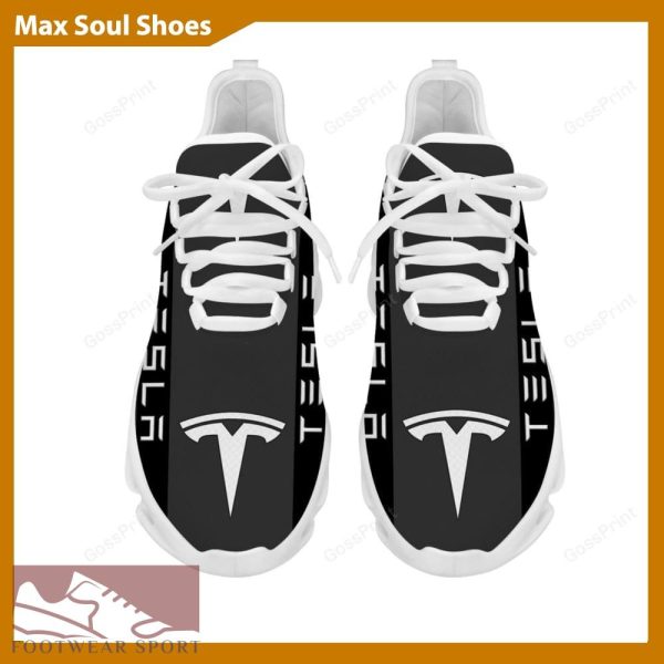 TESLA Racing Car Running Sneakers Recognition Max Soul Shoes For Men And Women - TESLA Chunky Sneakers White Black Max Soul Shoes For Men And Women Photo 4