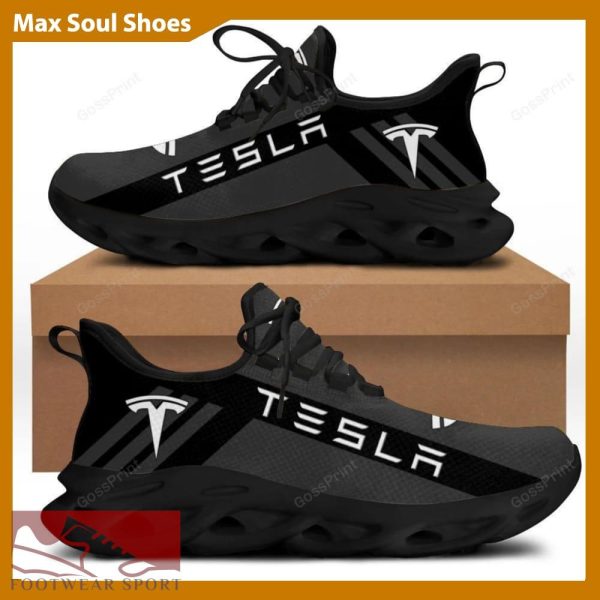 TESLA Racing Car Running Sneakers Recognition Max Soul Shoes For Men And Women - TESLA Chunky Sneakers White Black Max Soul Shoes For Men And Women Photo 1