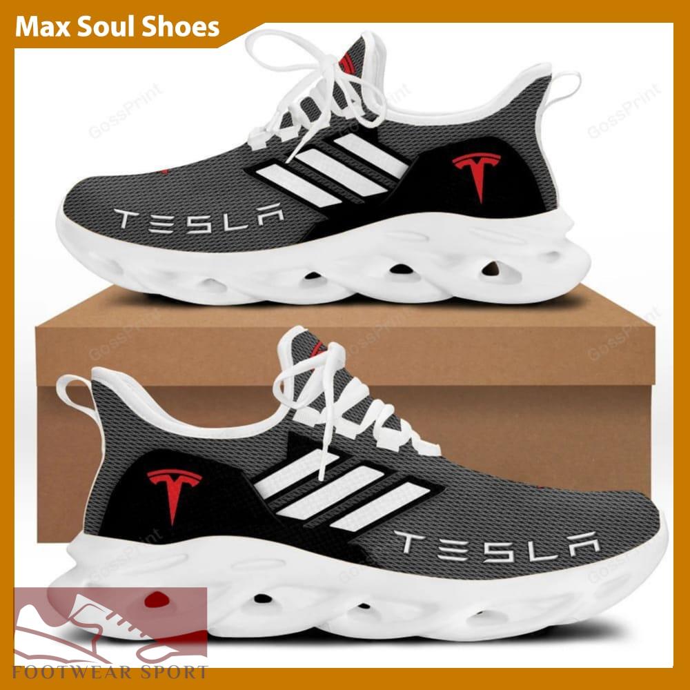 TESLA Racing Car Running Sneakers Representation Max Soul Shoes For Men And Women - TESLA Chunky Sneakers White Black Max Soul Shoes For Men And Women Photo 2