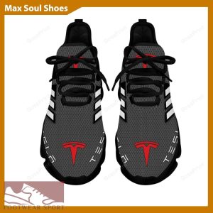 TESLA Racing Car Running Sneakers Representation Max Soul Shoes For Men And Women - TESLA Chunky Sneakers White Black Max Soul Shoes For Men And Women Photo 3