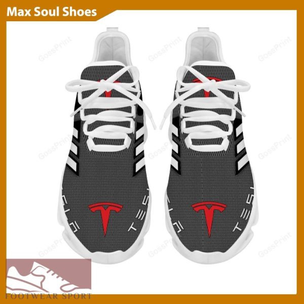 TESLA Racing Car Running Sneakers Representation Max Soul Shoes For Men And Women - TESLA Chunky Sneakers White Black Max Soul Shoes For Men And Women Photo 4