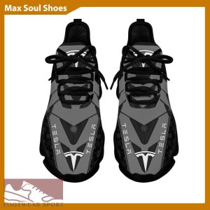 TESLA Racing Car Running Sneakers Symbolize Max Soul Shoes For Men And Women - TESLA Chunky Sneakers White Black Max Soul Shoes For Men And Women Photo 3