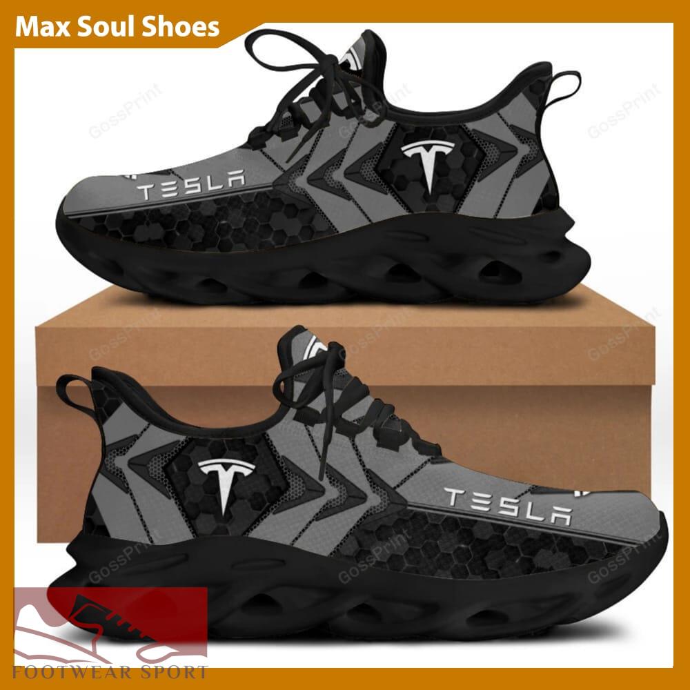 TESLA Racing Car Running Sneakers Symbolize Max Soul Shoes For Men And Women - TESLA Chunky Sneakers White Black Max Soul Shoes For Men And Women Photo 1