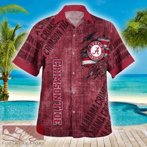 Alabama Crimson Tide American Flag Retro Printed Button Hawaiian Shirt For Men And Women Gift Summer Beach - Alabama Crimson Tide American Flag Retro Printed Button Shirt_1