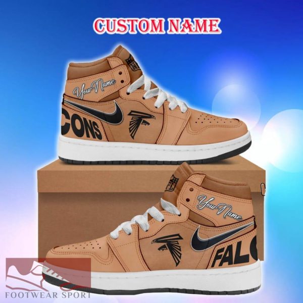 Atlanta Falcons Brown Air Jordan HighTop Shoes Ideas Custom Name Gift Fans Hightop Sneakers - Atlanta Falcons Brown Air Jordan HighTop Shoes Ideas Custom Name Gift Fans Hightop Sneakers