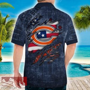 Chicago Bears American Flag Retro Printed Button Hawaiian Shirt For Men And Women Gift Summer Beach - Chicago Bears American Flag Retro Printed Button Shirt_8