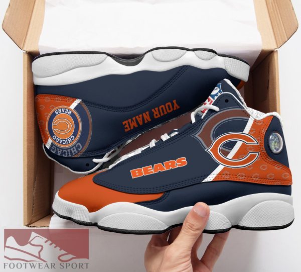 Chicago Bears Custom Name Air Jordan 13 Sports Shoes For Fans Gift Men And Women - Chicago Bears Custom Name Air Jordan 13 Sports Shoes_2