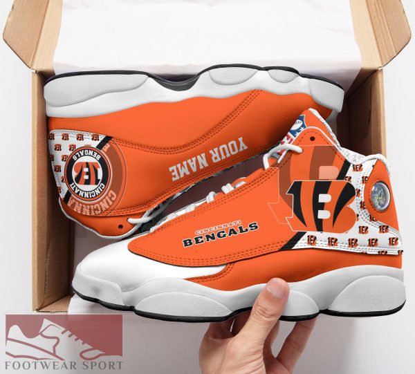 Cincinnati Bengals Custom Name Air Jordan 13 Sports Shoes For Fans Gift Men And Women - Cincinnati Bengals Custom Name Air Jordan 13 Sports Shoes_2