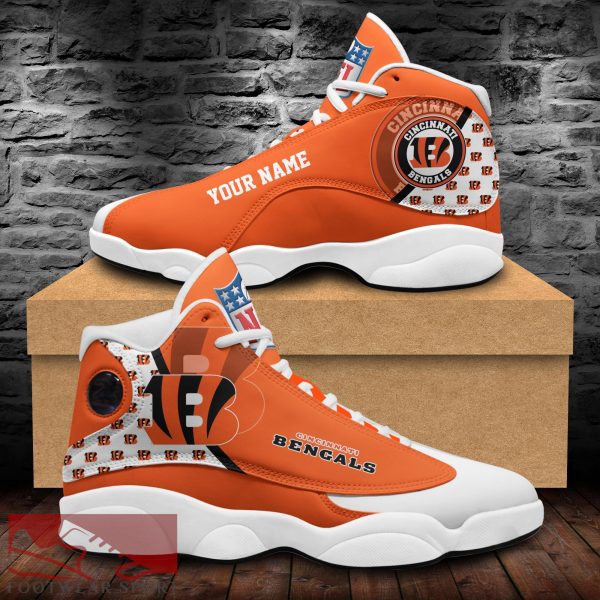 Cincinnati Bengals Custom Name Air Jordan 13 Sports Shoes For Fans Gift Men And Women - Cincinnati Bengals Custom Name Air Jordan 13 Sports Shoes_1