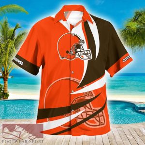 Cleveland Browns Classic Button Up Hawaiian Shirt For Men And Women Gift Summer Beach - Cleveland Browns Classic Button Up Shirt_1