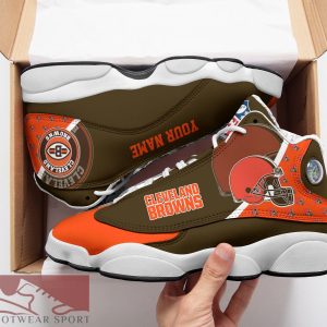 Cleveland Browns Custom Name Air Jordan 13 Sports Shoes For Fans Gift Men And Women - Cleveland Browns Custom Name Air Jordan 13 Sports Shoes_2