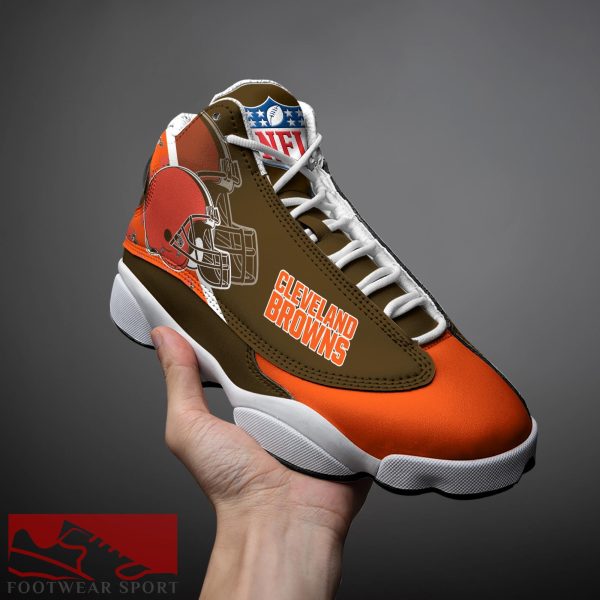 Cleveland Browns Custom Name Air Jordan 13 Sports Shoes For Fans Gift Men And Women - Cleveland Browns Custom Name Air Jordan 13 Sports Shoes_3