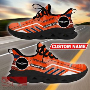 Custom Name Genesis Logo Camo Orange Max Soul Sneakers Racing Car And Motorcycle Chunky Sneakers - Genesis Logo Racing Car Tractor Farmer Max Soul Shoes Personalized Photo 9