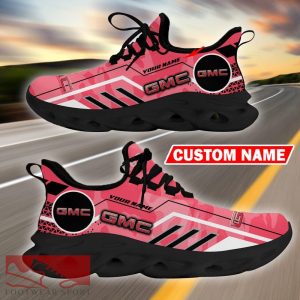 Custom Name GMC Logo Camo Pink Max Soul Sneakers Racing Car And Motorcycle Chunky Sneakers - GMC Logo Racing Car Tractor Farmer Max Soul Shoes Personalized Photo 5