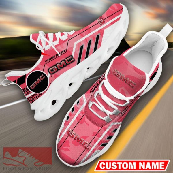 Custom Name GMC Logo Camo Pink Max Soul Sneakers Racing Car And Motorcycle Chunky Sneakers - GMC Logo Racing Car Tractor Farmer Max Soul Shoes Personalized Photo 15