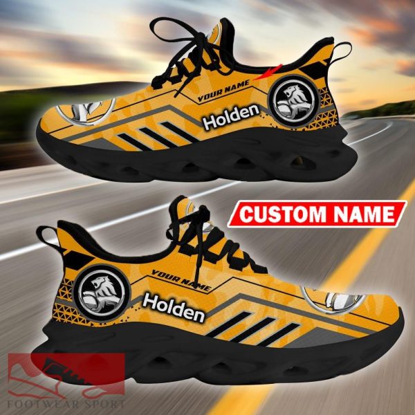 Custom Name Holden Logo Camo Yellow Max Soul Sneakers Racing Car And Motorcycle Chunky Sneakers - Holden Logo Racing Car Tractor Farmer Max Soul Shoes Personalized Photo 2