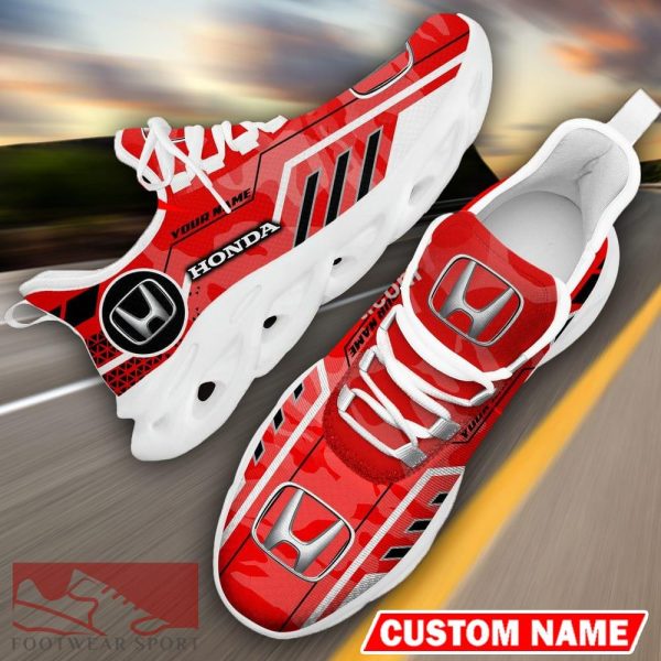 Custom Name Honda Logo Camo Red Max Soul Sneakers Racing Car And Motorcycle Chunky Sneakers - Honda Logo Racing Car Tractor Farmer Max Soul Shoes Personalized Photo 14