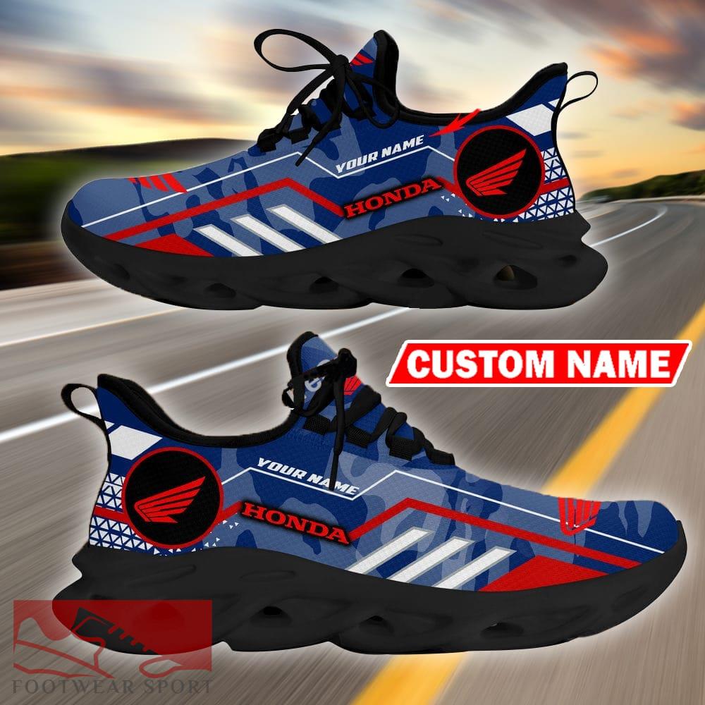 Custom Name Honda Motorcycle Logo Camo Blue Max Soul Sneakers Racing Car And Motorcycle Chunky Sneakers - Honda Motorcycle Logo Racing Car Tractor Farmer Max Soul Shoes Personalized Photo 8