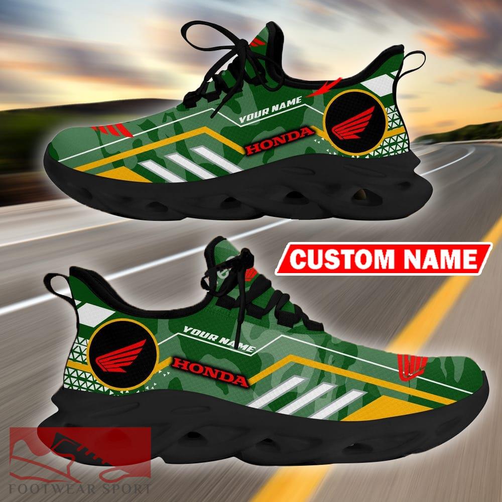 Custom Name Honda Motorcycle Logo Camo Green Max Soul Sneakers Racing Car And Motorcycle Chunky Sneakers - Honda Motorcycle Logo Racing Car Tractor Farmer Max Soul Shoes Personalized Photo 7