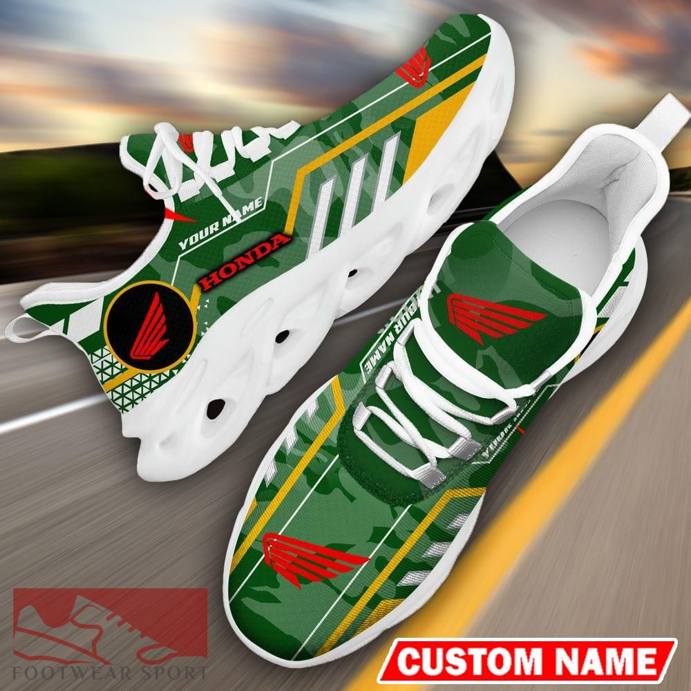 Custom Name Honda Motorcycle Logo Camo Green Max Soul Sneakers Racing Car And Motorcycle Chunky Sneakers - Honda Motorcycle Logo Racing Car Tractor Farmer Max Soul Shoes Personalized Photo 17