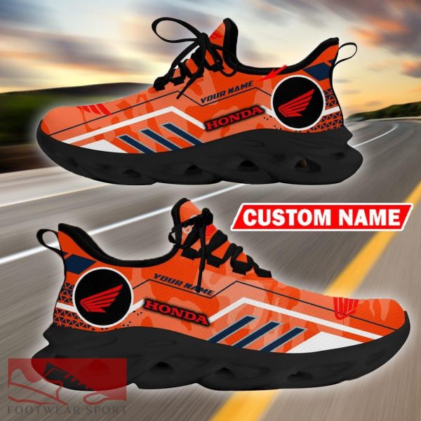 Custom Name Honda Motorcycle Logo Camo Orange Max Soul Sneakers Racing Car And Motorcycle Chunky Sneakers - Honda Motorcycle Logo Racing Car Tractor Farmer Max Soul Shoes Personalized Photo 9