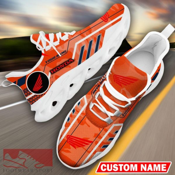 Custom Name Honda Motorcycle Logo Camo Orange Max Soul Sneakers Racing Car And Motorcycle Chunky Sneakers - Honda Motorcycle Logo Racing Car Tractor Farmer Max Soul Shoes Personalized Photo 19