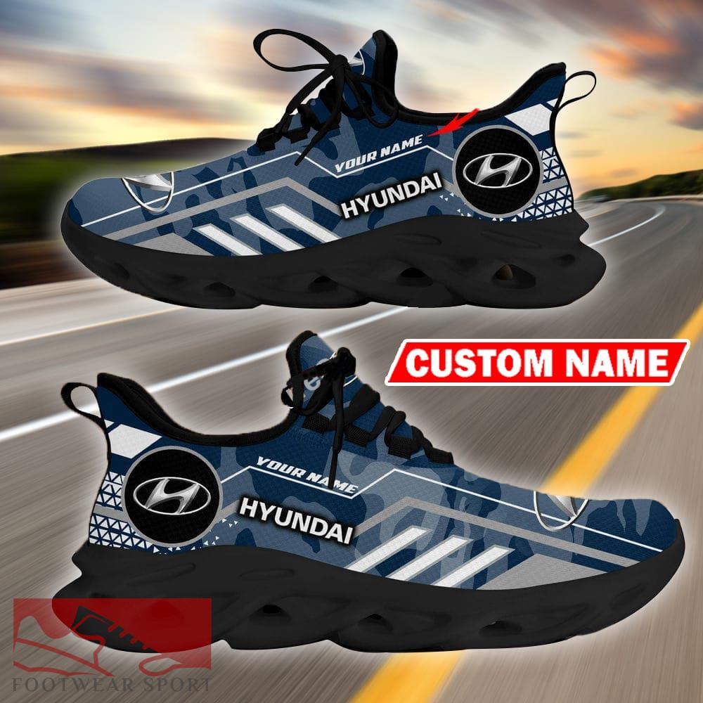 Custom Name Hyundai Logo Camo Navy Max Soul Sneakers Racing Car And Motorcycle Chunky Sneakers - Hyundai Logo Racing Car Tractor Farmer Max Soul Shoes Personalized Photo 10