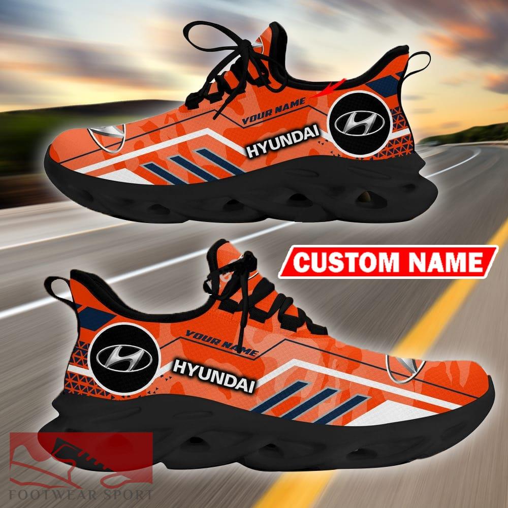 Custom Name Hyundai Logo Camo Orange Max Soul Sneakers Racing Car And Motorcycle Chunky Sneakers - Hyundai Logo Racing Car Tractor Farmer Max Soul Shoes Personalized Photo 9