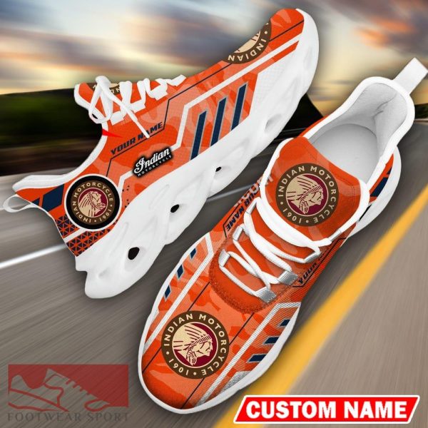 Custom Name Indian Motorcycles Logo Camo Orange Max Soul Sneakers Racing Car And Motorcycle Chunky Sneakers - Indian Motorcycles Logo Racing Car Tractor Farmer Max Soul Shoes Personalized Photo 19