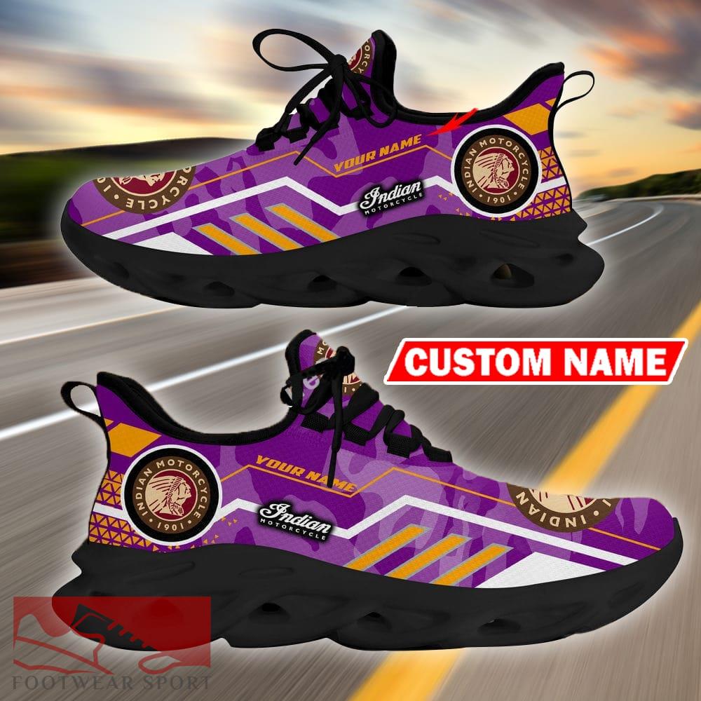 Custom Name Indian Motorcycles Logo Camo Purple Max Soul Sneakers Racing Car And Motorcycle Chunky Sneakers - Indian Motorcycles Logo Racing Car Tractor Farmer Max Soul Shoes Personalized Photo 6