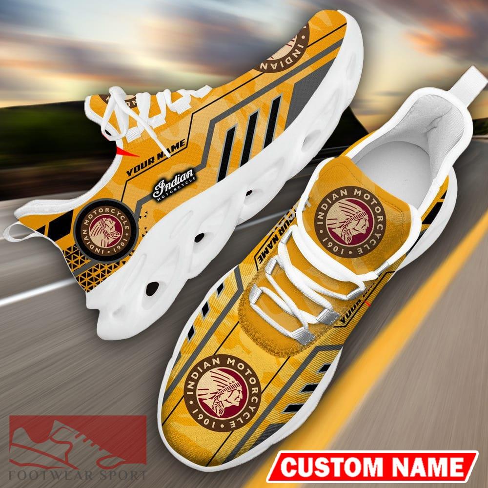 Custom Name Indian Motorcycles Logo Camo Yellow Max Soul Sneakers Racing Car And Motorcycle Chunky Sneakers - Indian Motorcycles Logo Racing Car Tractor Farmer Max Soul Shoes Personalized Photo 12