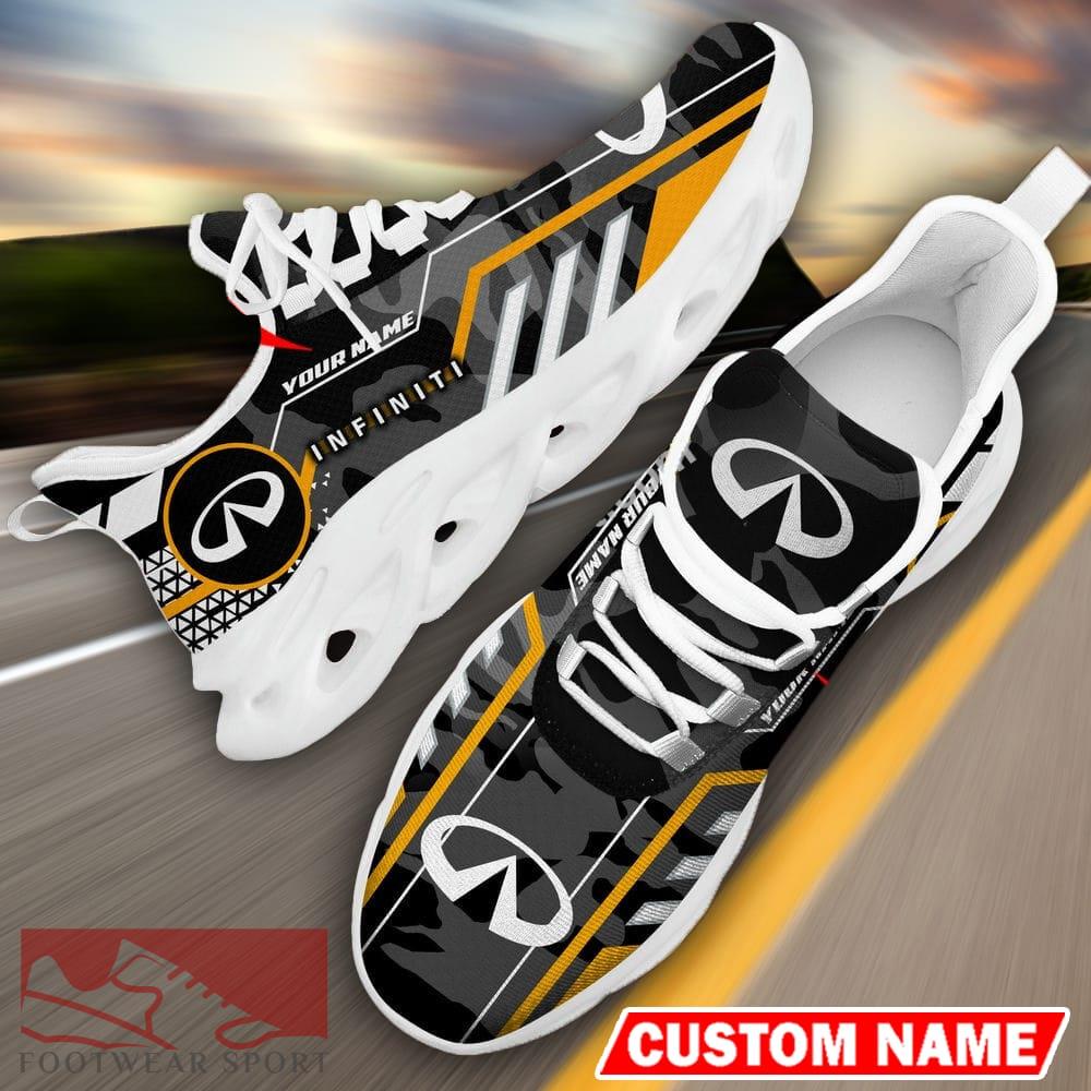 Custom Name Infiniti Logo Camo Black Max Soul Sneakers Racing Car And Motorcycle Chunky Sneakers - Infiniti Logo Racing Car Tractor Farmer Max Soul Shoes Personalized Photo 11