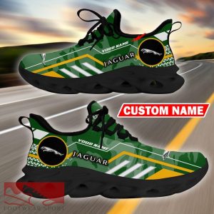 Custom Name Jaguar Logo Camo Green Max Soul Sneakers Racing Car And Motorcycle Chunky Sneakers - Jaguar Logo Racing Car Tractor Farmer Max Soul Shoes Personalized Photo 7