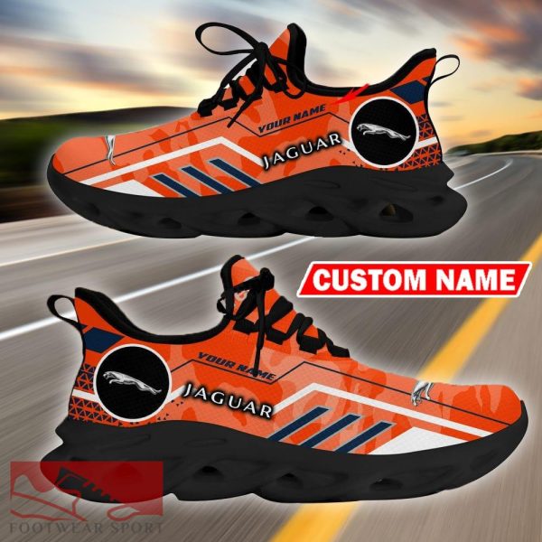 Custom Name Jaguar Logo Camo Orange Max Soul Sneakers Racing Car And Motorcycle Chunky Sneakers - Jaguar Logo Racing Car Tractor Farmer Max Soul Shoes Personalized Photo 9