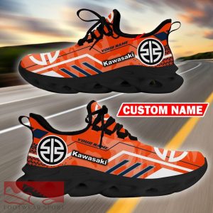 Custom Name Kawasaki Logo Camo Orange Max Soul Sneakers Racing Car And Motorcycle Chunky Sneakers - Kawasaki Logo Racing Car Tractor Farmer Max Soul Shoes Personalized Photo 9