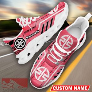 Custom Name Kawasaki Logo Camo Pink Max Soul Sneakers Racing Car And Motorcycle Chunky Sneakers - Kawasaki Logo Racing Car Tractor Farmer Max Soul Shoes Personalized Photo 15