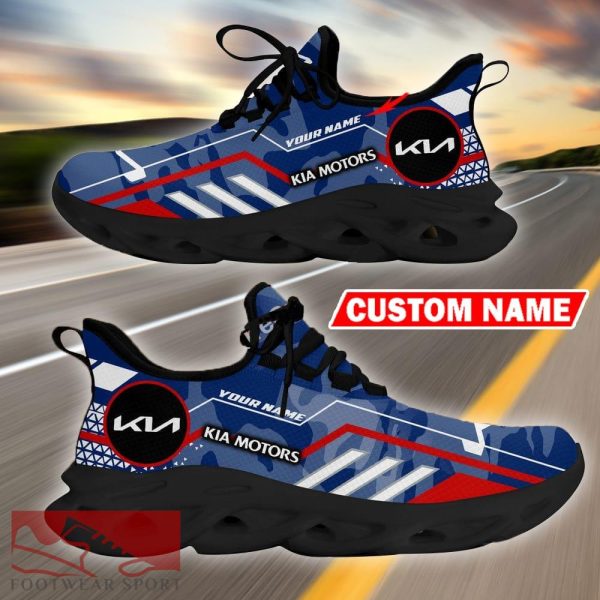 Custom Name Kia Logo Camo Blue Max Soul Sneakers Racing Car And Motorcycle Chunky Sneakers - Kia Logo Racing Car Tractor Farmer Max Soul Shoes Personalized Photo 8