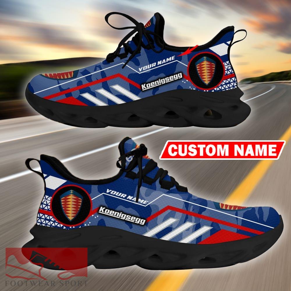 Custom Name Koenigsegg Logo Camo Blue Max Soul Sneakers Racing Car And Motorcycle Chunky Sneakers - Koenigsegg Logo Racing Car Tractor Farmer Max Soul Shoes Personalized Photo 8