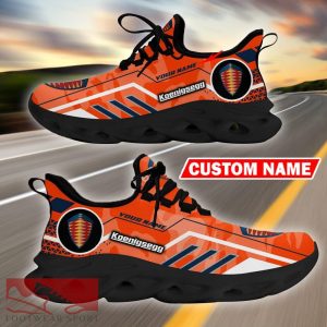 Custom Name Koenigsegg Logo Camo Orange Max Soul Sneakers Racing Car And Motorcycle Chunky Sneakers - Koenigsegg Logo Racing Car Tractor Farmer Max Soul Shoes Personalized Photo 9